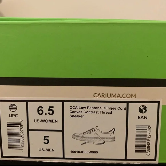 Cariuma OCA low Pantone canvas thread sneakers US-Women 6.5 shoes tan / gray - Picture 5 of 5